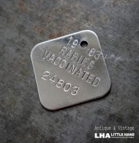 U.S.A. antique Dog Tag アメリカアンティーク ヴィンテージ ドッグタグ 1983's ロゴ入 ナンバープレート ナンバータグ タグ