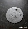 画像1: U.S.A. antique Dog Tag アメリカアンティーク ヴィンテージ ドッグタグ 1981's ロゴ入 ナンバープレート ナンバータグ タグ (1)