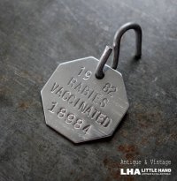 U.S.A. antique Dog Tag アメリカアンティーク ヴィンテージ ドッグタグ 1982's ロゴ入 ナンバープレート ナンバータグ タグ