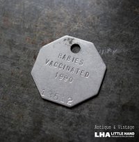 U.S.A. antique Dog Tag アメリカアンティーク ヴィンテージ ドッグタグ 1990's ロゴ入 ナンバープレート ナンバータグ タグ