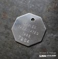 画像1: U.S.A. antique Dog Tag アメリカアンティーク ヴィンテージ ドッグタグ 1985's ロゴ入 ナンバープレート ナンバータグ タグ (1)