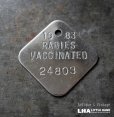 画像2: U.S.A. antique Dog Tag アメリカアンティーク ヴィンテージ ドッグタグ 1983's ロゴ入 ナンバープレート ナンバータグ タグ (2)