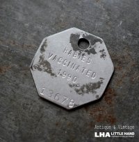 U.S.A. antique Dog Tag アメリカアンティーク ヴィンテージ ドッグタグ 1990's ロゴ入 ナンバープレート ナンバータグ タグ