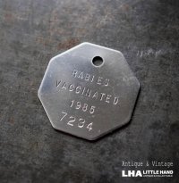 U.S.A. antique Dog Tag アメリカアンティーク ヴィンテージ ドッグタグ 1985's ロゴ入 ナンバープレート ナンバータグ タグ