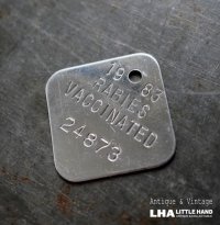 U.S.A. antique Dog Tag アメリカアンティーク ヴィンテージ ドッグタグ 1983's ロゴ入 ナンバープレート ナンバータグ タグ