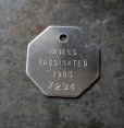 画像2: U.S.A. antique Dog Tag アメリカアンティーク ヴィンテージ ドッグタグ 1985's ロゴ入 ナンバープレート ナンバータグ タグ (2)