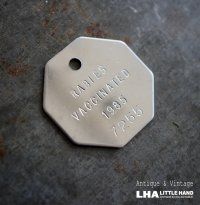 U.S.A. antique Dog Tag アメリカアンティーク ヴィンテージ ドッグタグ 1985's ロゴ入 ナンバープレート ナンバータグ タグ