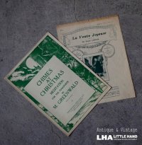 U.S.A. FRANCE antique Sheet Music 2pcs アメリカ・フランスアンティーク 楽譜 譜面 2SET ヴィンテージ 1920-60's