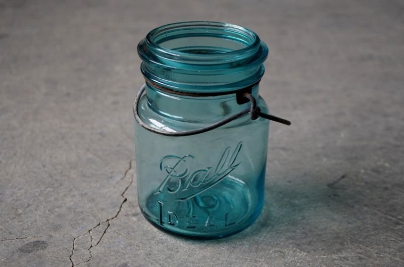 画像2: SALE【30%OFF】USA antique BALL JAR アメリカアンティーク BALL ジャー ワイヤー付き ガラスジャー (S) フタなし ヴィンテージ メイソンジャー 保存瓶 1933－60's