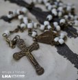 画像1: ITALY antique  Rosary イタリアアンティーク ロザリオ 十字架 ヴィンテージ 1950-60's   (1)