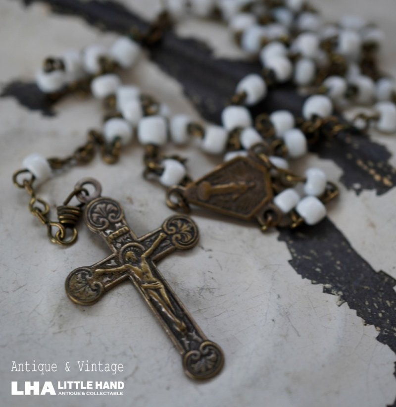 画像1: ITALY antique  Rosary イタリアアンティーク ロザリオ 十字架 ヴィンテージ 1950-60's  