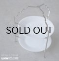 ENGLAND antique OLD HALL FOLDING CAKE STAND & U.S.A. vintage Fire-king White 1700Line Dinner Plate イギリスアンティーク オールドホール ケーキスタンドベース＆アメリカヴィンテージ ファイヤーキング ホワイト 1700ライン ディナープレート 1946-58's