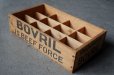 画像3: 【RARE】ENGLAND antique BOVRIL BOX with LID イギリスアンティーク ボブリル 木製 ウッドボックス [仕切り・フタ付き] ヴィンテージ 1950's  