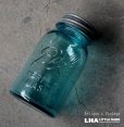 画像1: U.S.A. antique Ball Jar (Ｍ) アメリカアンティーク BALL ジャー ガラスジャー (Ｍ) メイソンジャー保存瓶 ヴィンテージ ガラス瓶 1910-23's (1)