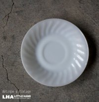 U.S.A. vintage Fire-king WHITE SWIRL SAUCER アメリカヴィンテージ ファイヤーキング ホワイト スワール ソーサー 1951-60's