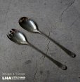 画像1: ENGLAND antique EPNS SERVING SPOON & FORK イギリスアンティーク シルバープレート サービングスプーン＆フォーク 1940-60'ｓ  (1)