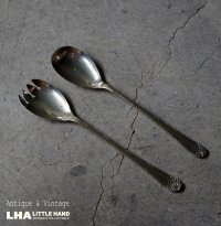 ENGLAND antique EPNS SERVING SPOON & FORK イギリスアンティーク シルバープレート サービングスプーン＆フォーク 1940-60'ｓ 