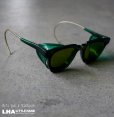 画像1: U.S.A. antique WILLSON SAFETY GLASSES GOGLLE アメリカアンティーク ウィルソン サイドガード付き ゴーグル サングラス ヴィンテージ1940's (1)