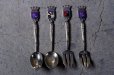 画像2: antique SOUVENIR SPOON & FORK 4pcs アンティーク スーベニアスプーン&フォーク 4本SET コーヒースプーン ティースプーン お土産 1940-60'ｓ  (2)