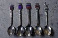 画像2: antique SOUVENIR SPOON 5pcs アンティーク スーベニアスプーン 5本SET コーヒースプーン ティースプーン お土産 1940-60'ｓ  (2)