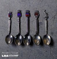 antique SOUVENIR SPOON 5pcs アンティーク スーベニアスプーン 5本SET コーヒースプーン ティースプーン お土産 1940-60'ｓ 