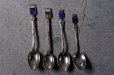 画像2: antique SOUVENIR SPOON 4pcs アンティーク スーベニアスプーン 4本SET コーヒースプーン ティースプーン お土産 1940-60'ｓ  (2)