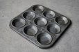 画像3: ENGLAND antique Baking Tin イギリスアンティーク ベーキングティンモールド 9穴  焼き型 菓子型 1940-50’ｓ