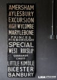 画像1: 【RARE】ENGLAND antique BUS ROLL SIGN イギリスアンティーク バスサイン H187xW67cm ヴィンテージ バスロールサイン 行先回転案内標示  1950-70's (1)