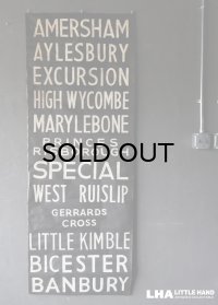 【RARE】ENGLAND antique BUS ROLL SIGN イギリスアンティーク バスサイン H187xW67cm ヴィンテージ バスロールサイン 行先回転案内標示  1950-70's