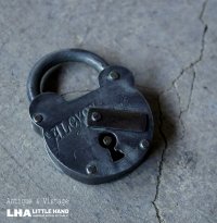 FRANCE antique PADROCK No Key フランスアンティーク クマ型 刻印入 パドロック 南京錠 ヴィンテージ ビンテージ 1930－50's