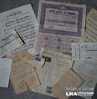 FRANCE antique Paper 11set フランスアンティーク ペーパーセット 古い紙 11枚セット 1920-40's