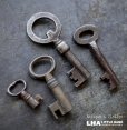 画像1: ENGLAND antique KEYS 4pcs イギリスアンティークキー ヴィンテージキー 小さな鍵 4本セット ヴィンテージ  1900-50's (1)