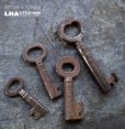 画像1: ENGLAND antique KEYS 4pcs イギリスアンティークキー ヴィンテージキー 小さな鍵 4本セット ヴィンテージ 1900-50's (1)