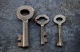 画像3: ENGLAND antique KEYS 3pcs イギリスアンティークキー ヴィンテージキー 小さな鍵 3本セット ヴィンテージ 1940-70s (3)