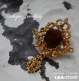 画像1: SALE【30%OFF】ENGLAND antique Brooch イギリスアンティーク ブローチ アクセサリー ヴィンテージブローチ コスチュームジュエリー 1960-80's  (1)