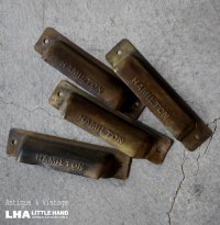 U.S.A. antique HAMILTON DRAWER PULLS 4pcs アメリカアンティーク ハミルトン プリンタートレイ ハンドル 4個セット 取手 ヴィンテージ 1920－1960's