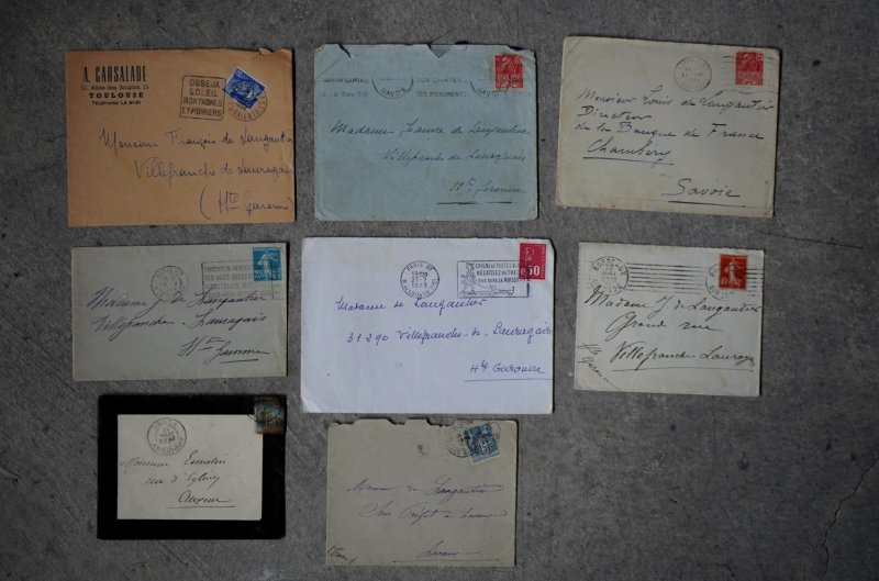 画像3: FRANCE antique LETTER 8pcs フランスアンティー レター 封筒 8枚セット  ヴィンテージ  ビンテージ 1910-1970's