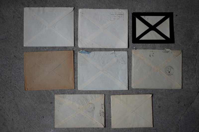 画像4: FRANCE antique LETTER 8pcs フランスアンティー レター 封筒 8枚セット  ヴィンテージ  ビンテージ 1910-1970's