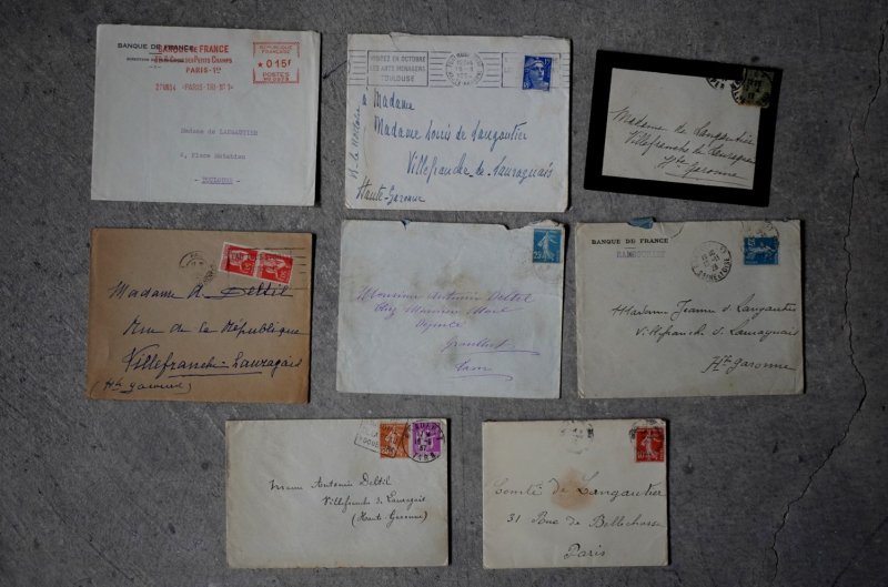 画像3: FRANCE antique LETTER 8pcs フランスアンティー レター 封筒 8枚セット  ヴィンテージ  ビンテージ 1910-1970's