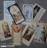 FRANCE antique HOLY CARDS 8pcs フランスアンティー ホーリーカード 8枚セット 聖書  ヴィンテージ  ビンテージ 1920-1970's