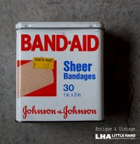 U.S.A. antique BAND-AID TIN アメリカアンティーク ジョンソン&ジョンソン BAND-AID バンドエイド缶 絆創膏 ヴィンテージ1983's 