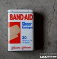 画像1: U.S.A. antique BAND-AID TIN アメリカアンティーク ジョンソン&ジョンソン BAND-AID バンドエイド缶 絆創膏 ヴィンテージ1983's  (1)