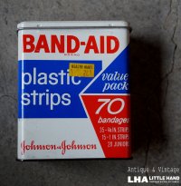 U.S.A. antique BAND-AID TIN アメリカアンティーク ジョンソン&ジョンソン BAND-AID バンドエイド缶 絆創膏 ヴィンテージ1970-80's 