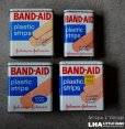 画像1: U.S.A. antique BAND-AID TINS 4pcs アメリカアンティーク ジョンソン&ジョンソン BAND-AID バンドエイド缶 4個SET 絆創膏 ヴィンテージ1970-80's  (1)