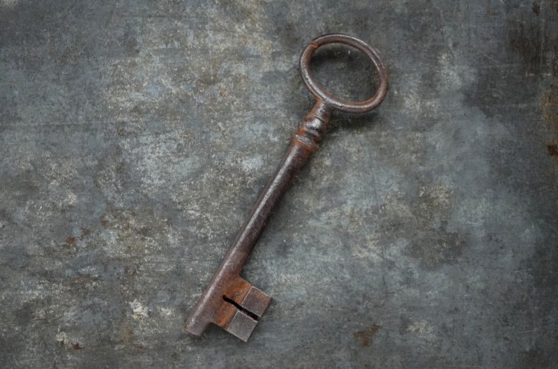 画像2: FRANCE antique KEY フランスアンティークキー 大きな鍵 H10.5cm 1890-1920's