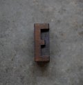 U.S.A. antique Letterpress 【E】アメリカアンティーク 木製プリンターブロック Ｈ3.4cm ヴィンテージ スタンプ ビンテージ はんこ 数字 1900-40's 