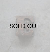 U.S.A. antique Letterpress 【E】アメリカアンティーク 木製プリンターブロック Ｈ2.5cm ヴィンテージ スタンプ ビンテージ はんこ 数字 1900-40's 