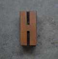 U.S.A. antique Letterpress 【H】アメリカアンティーク 木製プリンターブロック Ｈ5cm ヴィンテージ スタンプ ビンテージ はんこ 数字 1900-40's 