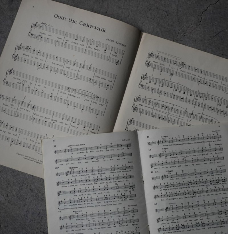 画像1: U.S.A. ENGLAND antique Sheet Music 2pcs アメリカ・イギリスアンティーク 楽譜 譜面 2SET ヴィンテージ 1900-60's