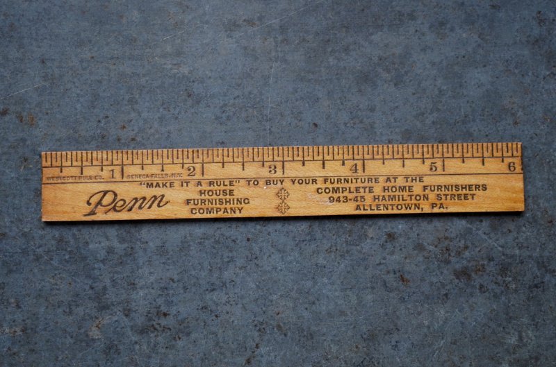 画像2: U.S.A. antique ADVERTISING RULER 6”  アメリカアンティーク アドバタイジング 木製ルーラー 広告入り 定規 ヴィンテージ 1940-60's